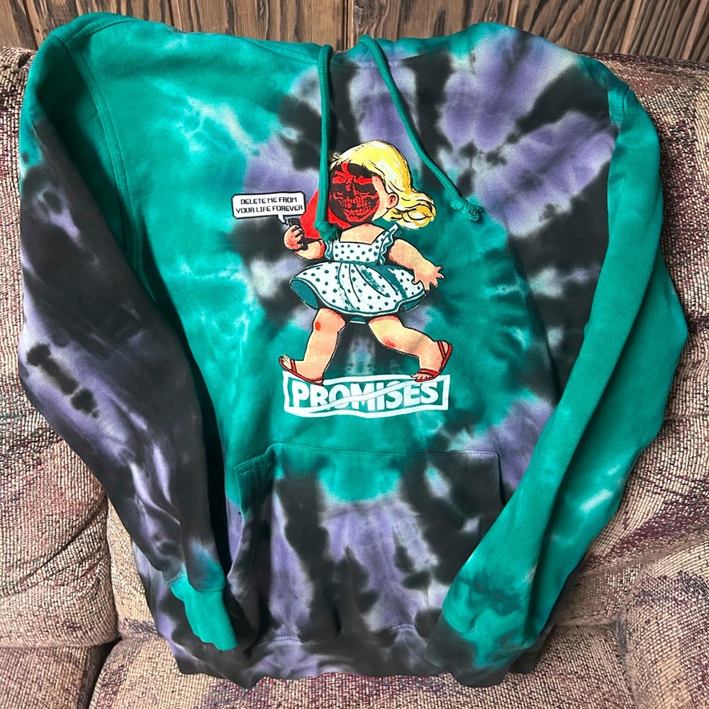 Broken Promises Tie-Dye Hoodie Men’s Medium